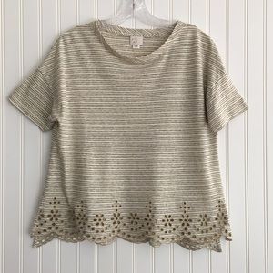 Anthropologie 9-H15 STCL striped top SIZE XS